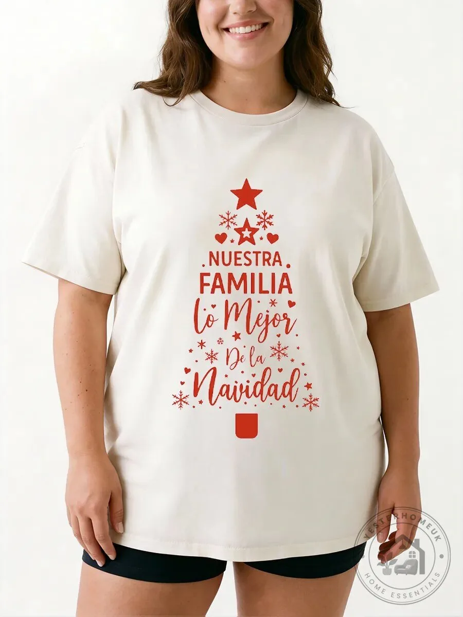 Nuestra Familia Lo Mejor De La Navidad Christmas Tree Holiday T-Shirt